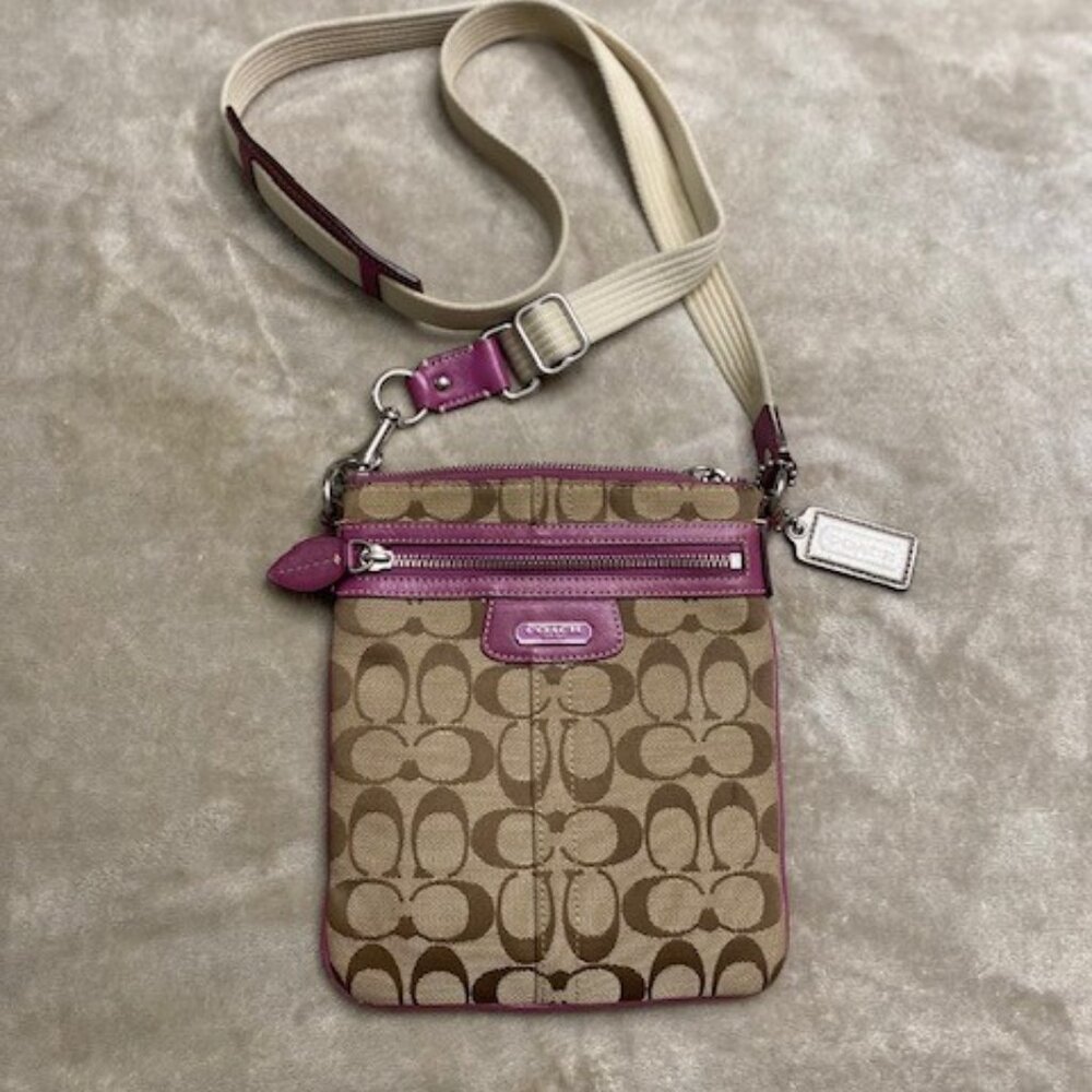 Retro Coach Penelope PURPLE crossbody bag